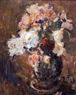 Rosen in blauer Vase 1947